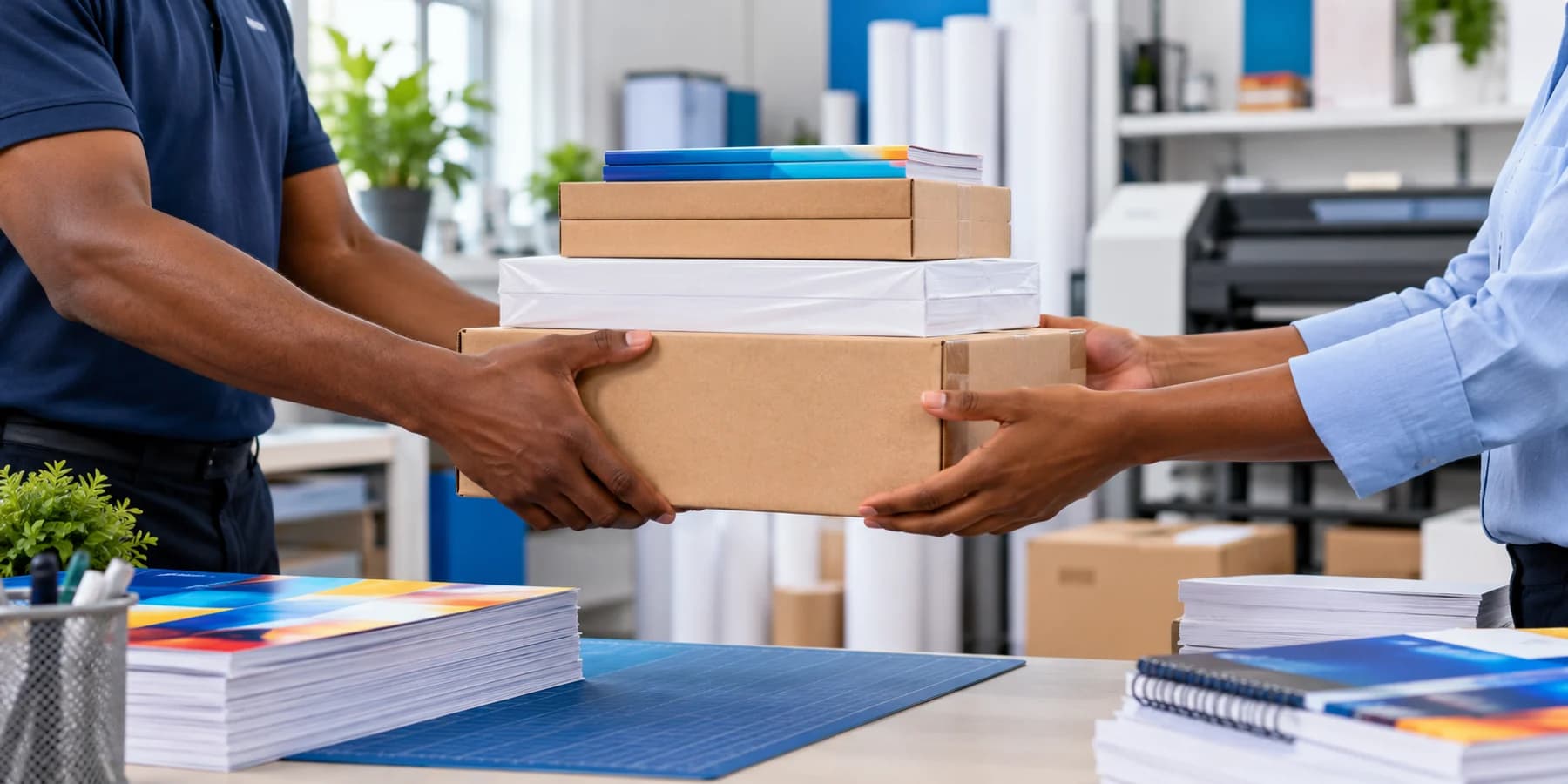 Receiving a packaged printing order